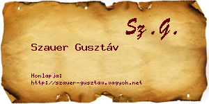 Szauer Gusztáv névjegykártya