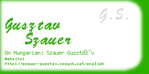 gusztav szauer business card